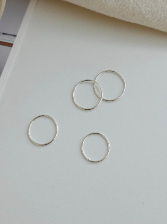 925 Silver 4pcs Ring Set