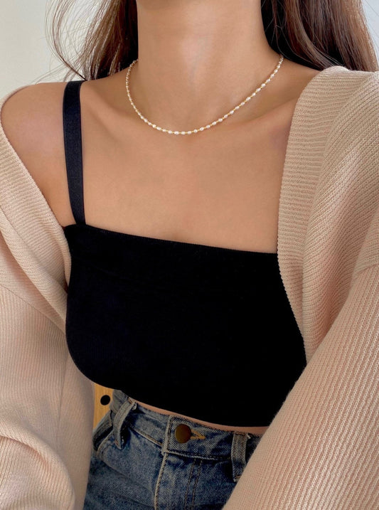 925 Silver Pearl Mixed  Necklace