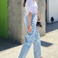 Back Tie Cropped Blouse