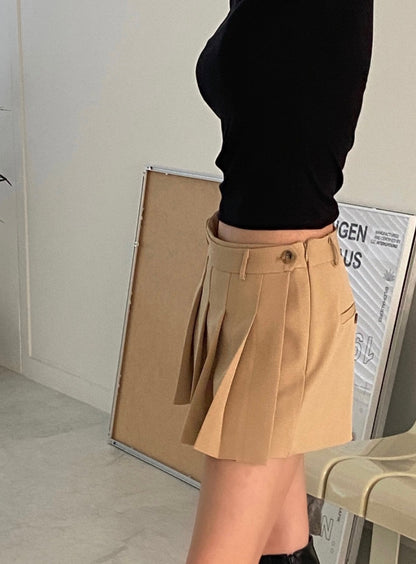 Low Rise Pleats Skort