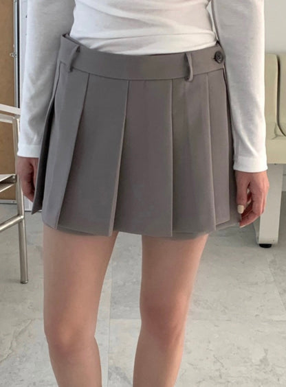 Low Rise Pleats Skort