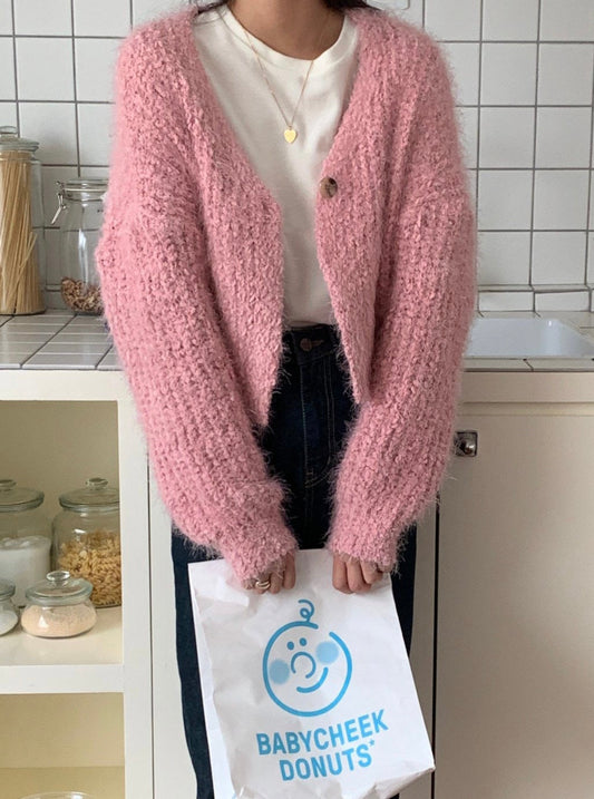 One Button Wool Cardigan