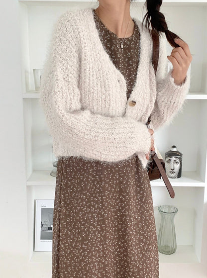 One Button Wool Cardigan