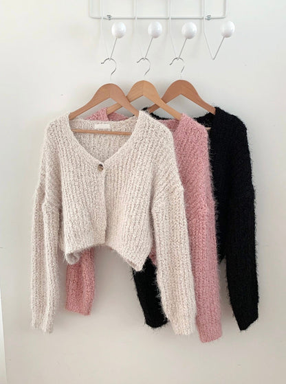 One Button Wool Cardigan