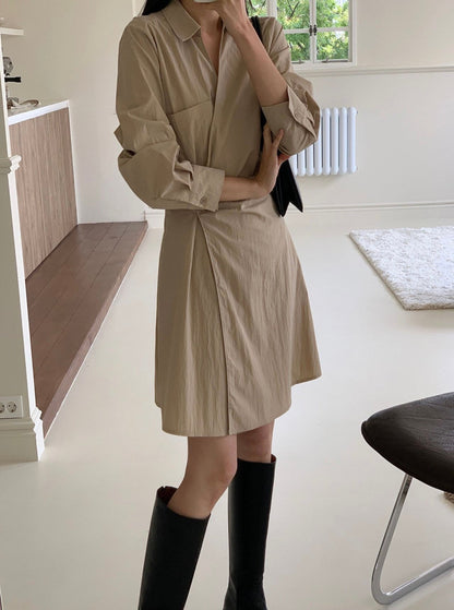 Wrap Shirt Dress