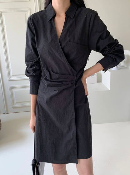 Wrap Shirt Dress