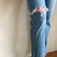 Distressed Straight Jeans
