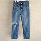 Distressed Straight Jeans