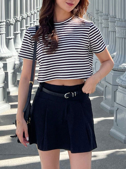 Stripe Cropped Tee