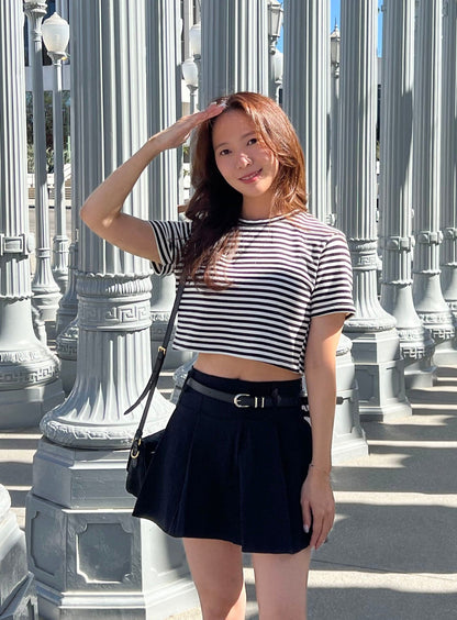 Stripe Cropped Tee