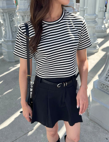 Stripe Cropped Tee