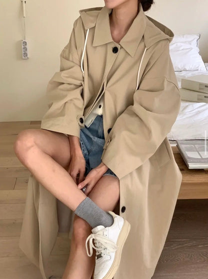 Hoodie Oversized Trench Coat