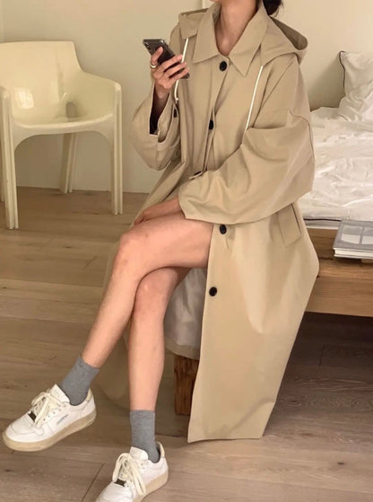 Hoodie Oversized Trench Coat