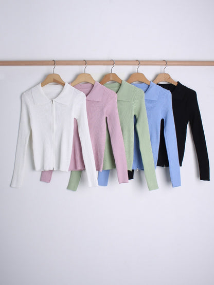 Two-way Knit Zip-up