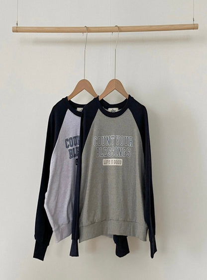 Letter Raglan Sweatshirt