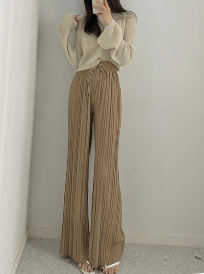 Wide Pleats Pants