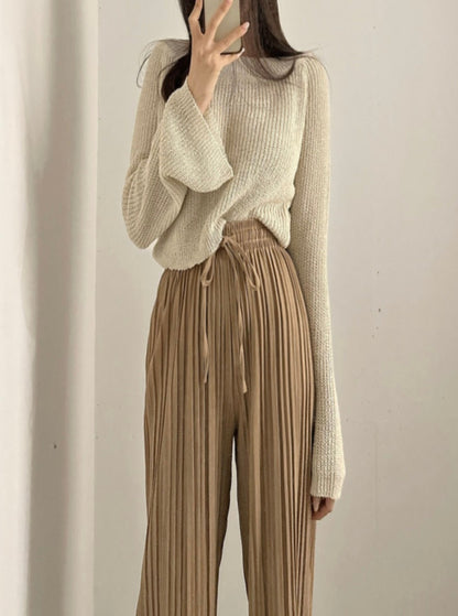 Wide Pleats Pants