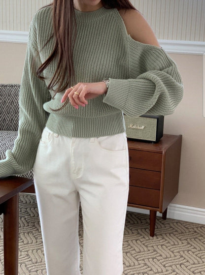 Cut Out Shoulder Sweater